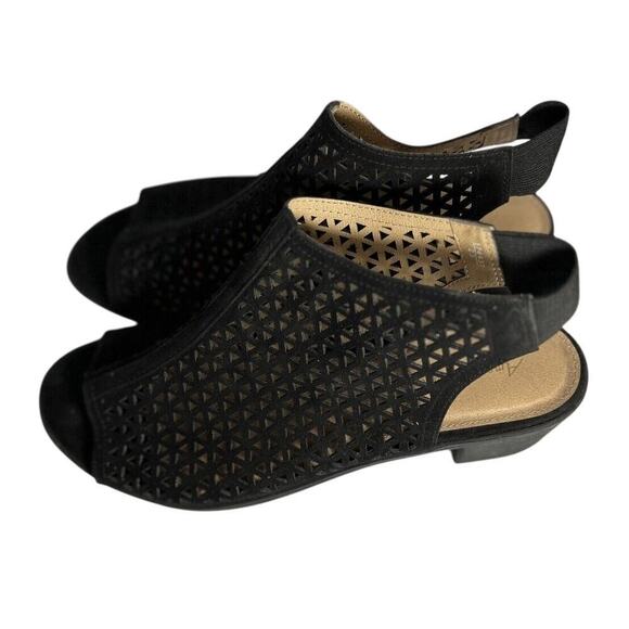 American Eagle Black Slingback Mesh Sandal 9.5w - Picture 6 of 14